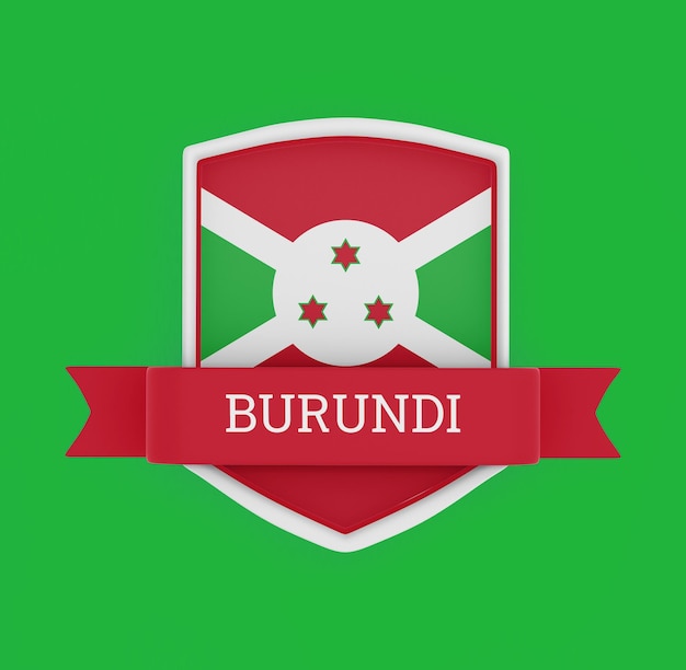 Bezpłatne zdjęcie flaga burundi z sztandarem