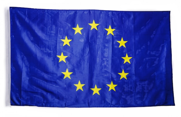 Bezpłatne zdjęcie flaga europejska na białym tle