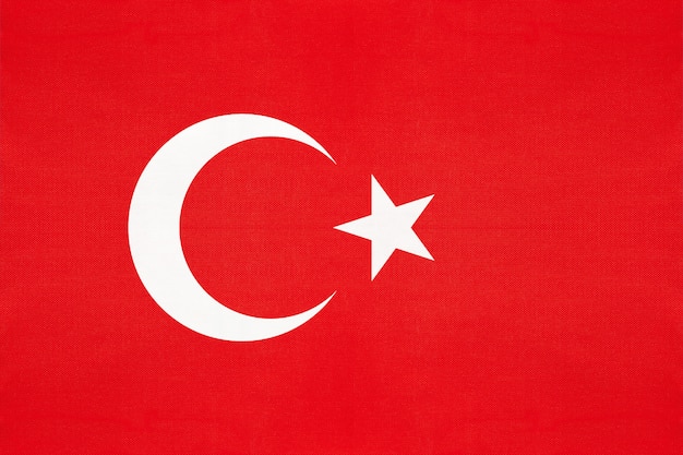 Flaga Narodowa Tkanina Turcja Premium Zdjęcia