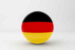 Bezpłatne zdjęcie flaga niemiec w białym tle