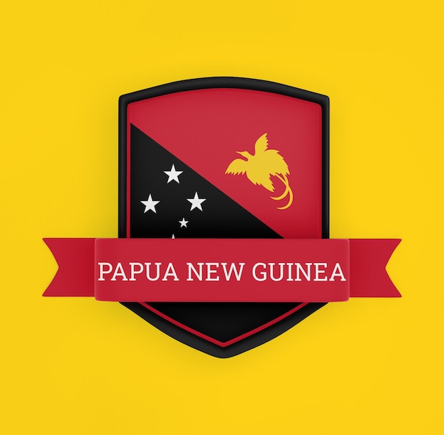 Flaga Papui-nowej Gwinei Z Banerem