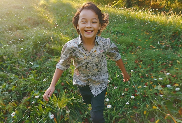 Bezpłatne zdjęcie fotorealistyczna scena szczęścia z szczęśliwym dzieckiem