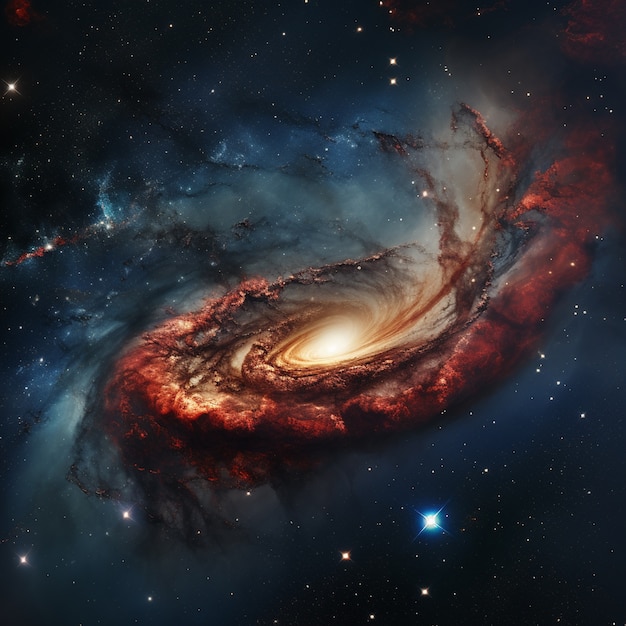 Fotorealistyczne tło galaktyki