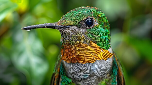 Fotorealistyczny kolibri na świeżym powietrzu w przyrodzie