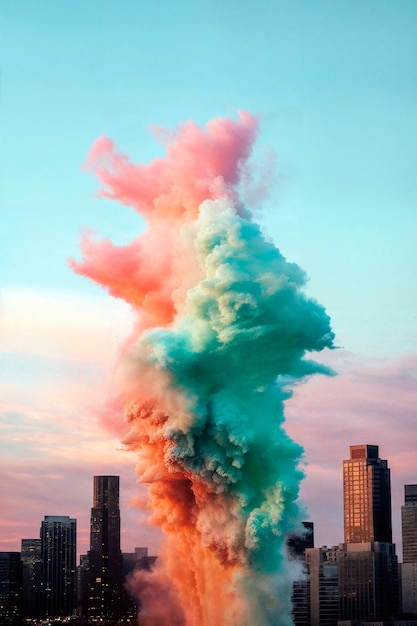 Fotorealistyczny kolorowy dym
