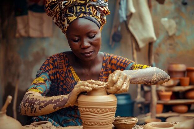 Fotorealistyczny portret afrykańskiej kobiety