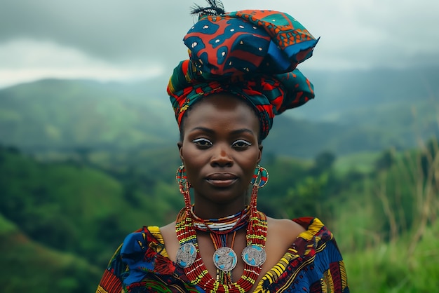 Fotorealistyczny portret afrykańskiej kobiety