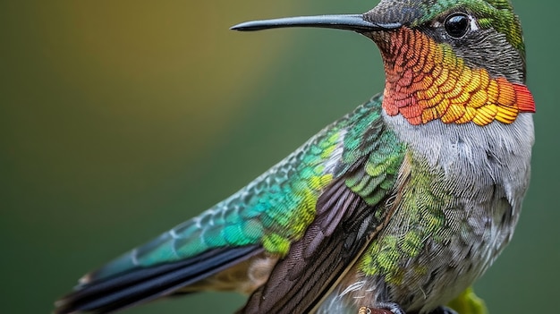 Fotorealistyczny widok pięknego kolibri w jego naturalnym środowisku