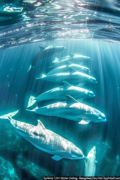 Bezpłatne zdjęcie fotorealistyczny wieloryb przechodzący przez ocean