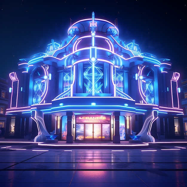 Bezpłatne zdjęcie futurystyczna architektura kasyna