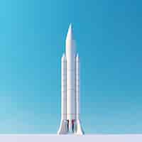 Bezpłatne zdjęcie futurystyczna rakieta kosmiczna z fantazyjnym projektem