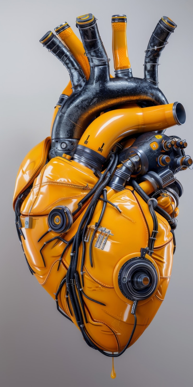 Bezpłatny plik Zdjęcie futurystyczna reprezentacja ludzkiego serca robota
