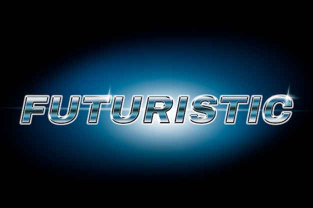 Futurystyczna typografia w czcionce flary obiektywu