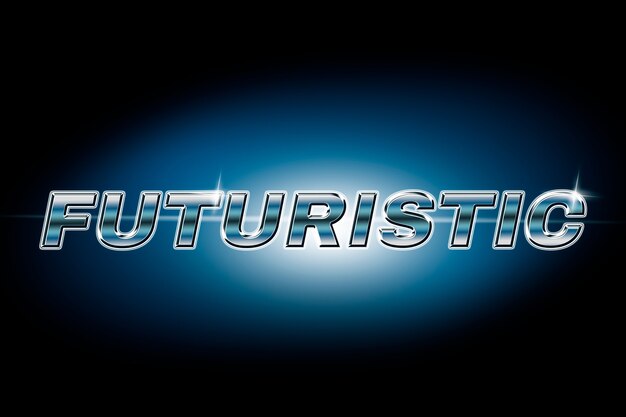 Futurystyczna typografia w czcionce flary obiektywu