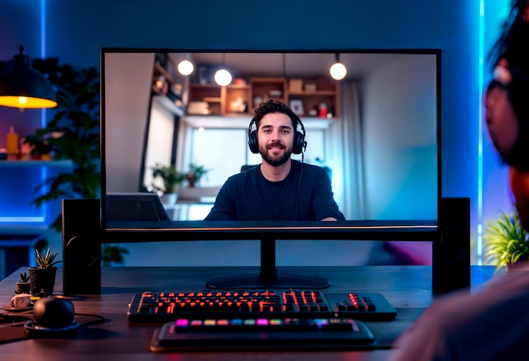 Bezpłatny plik Zdjęcie gamer strumieniowy na żywo