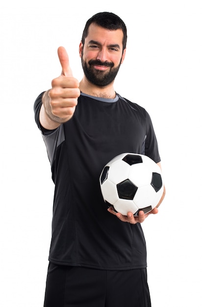 Gest piłki nożnej gesturing udane dorosłych