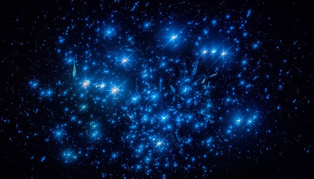 Głęboka Przestrzeń Oświetlona Przez świecącą Supernową, Futurystyczny Projekt Tła Wygenerowany Przez Sztuczną Inteligencję