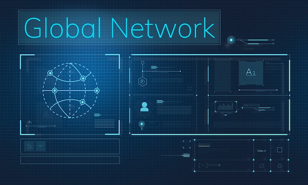 Globalna Sieć Ilustracja