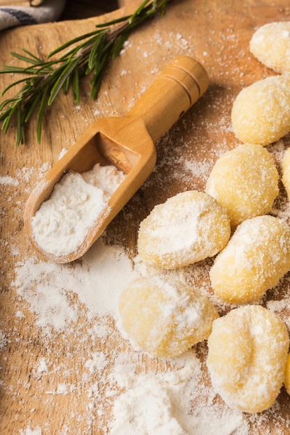 Gnocchi Ziemniaczane Z Mąką Z Bliska