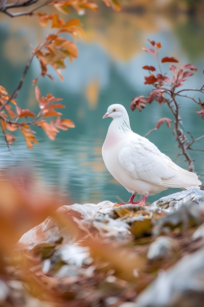 Bezpłatne zdjęcie gołąb w środowisku naturalnym