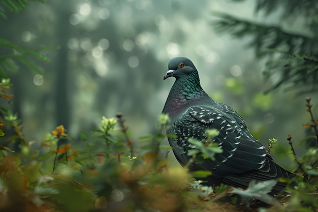 Bezpłatne zdjęcie gołąb w środowisku naturalnym