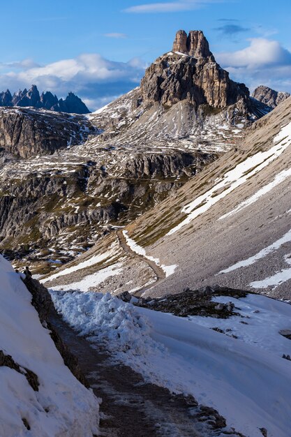 Góra Paternkofel we włoskich Alpach