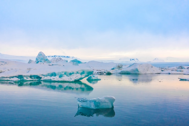 Góry lodowe w Zalewie Lodowcowym, Islandia.