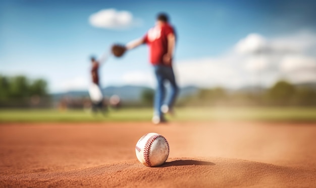 Gracz baseballa na boisku podczas meczu