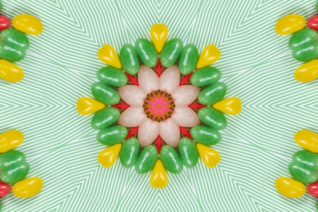 Bezpłatne zdjęcie grafika mandali kolorowe tło wzór 3d