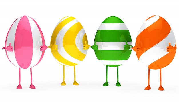 Bezpłatne zdjęcie grupa szczęśliwych jaj