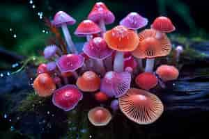 Bezpłatne zdjęcie grzyby rosnące w lesie