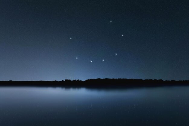 Gwiazdozbiór Corona Borealis, nocne niebo, gromada gwiazd, głęboka przestrzeń, konstelacja korony północnej