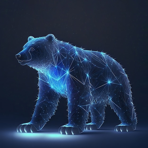 Bezpłatne zdjęcie gwiazdozbiór wielkiej niedźwiedzicy z niedźwiedziem