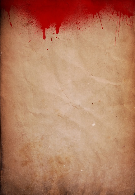 Bezpłatne zdjęcie halloween tła z ikonami krwi na papierze grunge