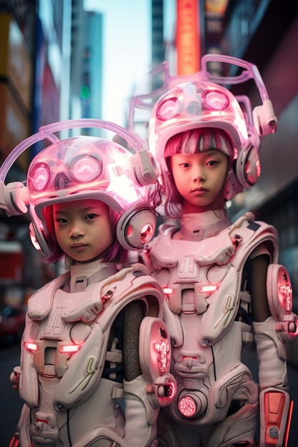 Bezpłatne zdjęcie high-tech portret młodej dziewczyny w futurystycznym stylu