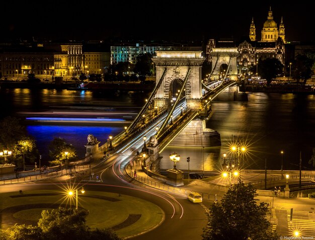 Historyczny most łańcuchowy Széchenyi, Budapeszt, Węgry
