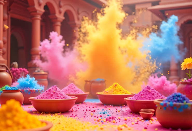 Bezpłatny plik Zdjęcie holi festiwal kolorów ilustracja