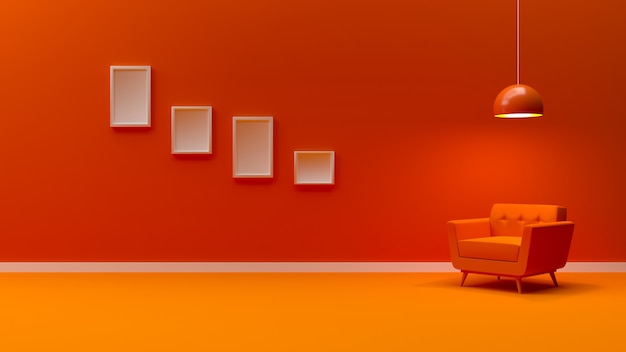 Idealne tło minimalistyczny architektoniczny wystrój wnętrz kolorowy