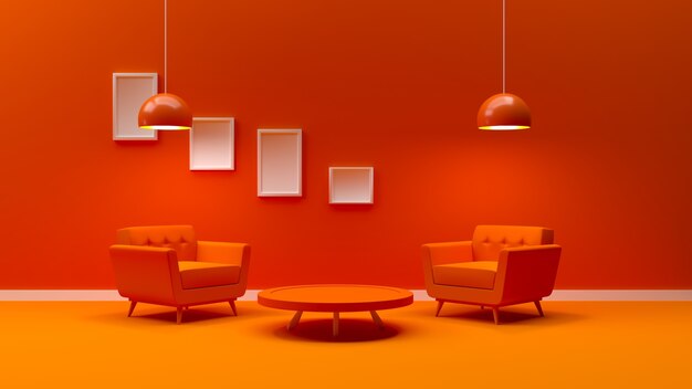 Idealne tło minimalistyczny architektoniczny wystrój wnętrz kolorowy