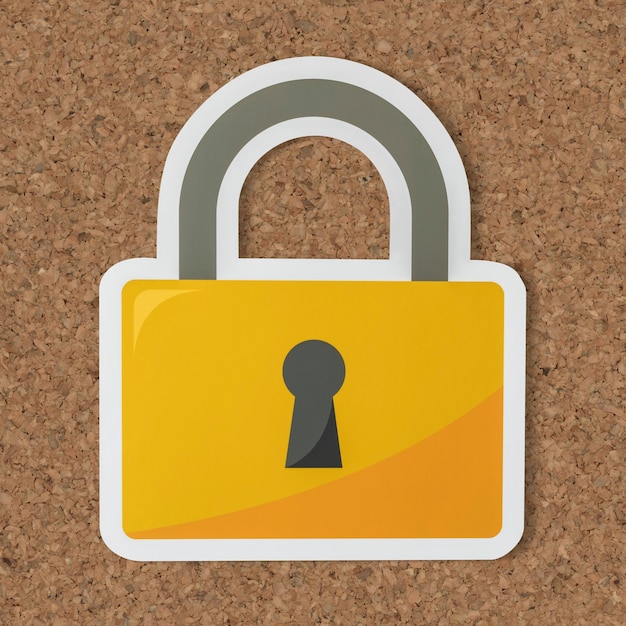 Bezpłatne zdjęcie ikona bezpieczeństwa blokady bezpieczeństwa prywatności