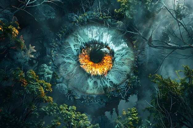 Ilustracja fantazyjnych oczu