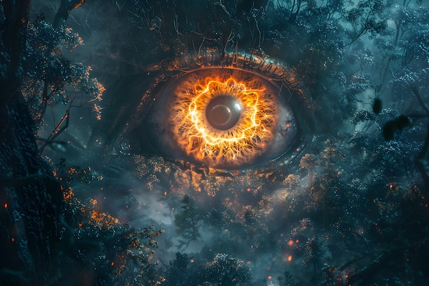 Ilustracja fantazyjnych oczu