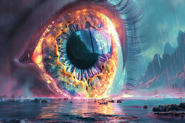 Ilustracja fantazyjnych oczu