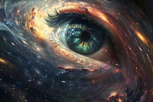 Ilustracja fantazyjnych oczu