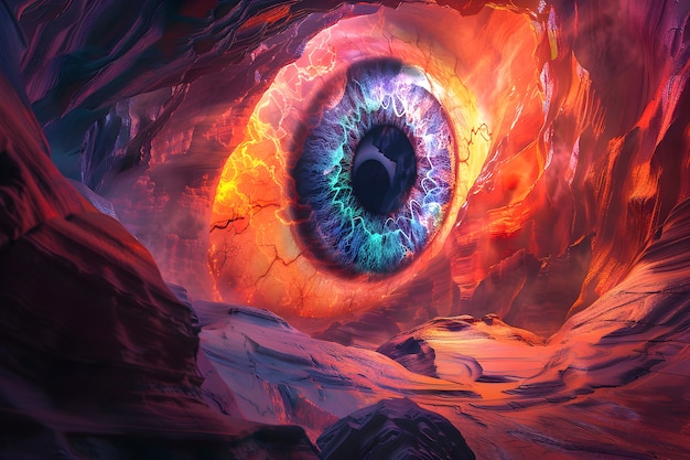 Ilustracja fantazyjnych oczu