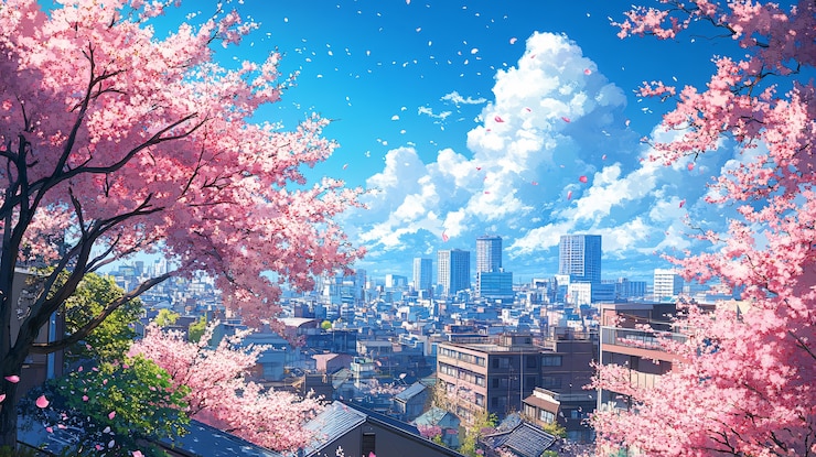 Bezpłatny plik Zdjęcie ilustracja miasta anime