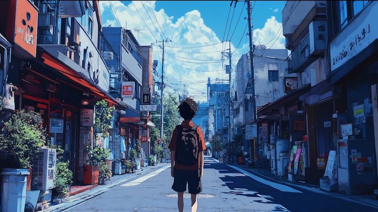 Bezpłatny plik Zdjęcie ilustracja miasta anime