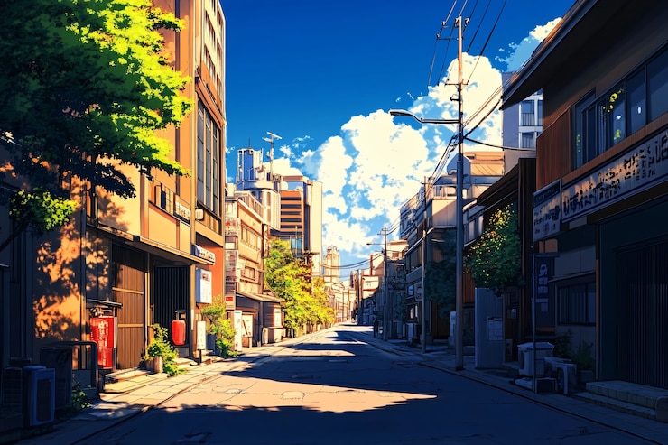 Bezpłatny plik Zdjęcie ilustracja miasta anime