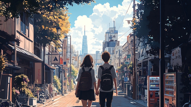 Bezpłatny plik Zdjęcie ilustracja miasta anime