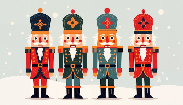Bezpłatny plik Zdjęcie ilustracja świątecznego pękarza orzechów